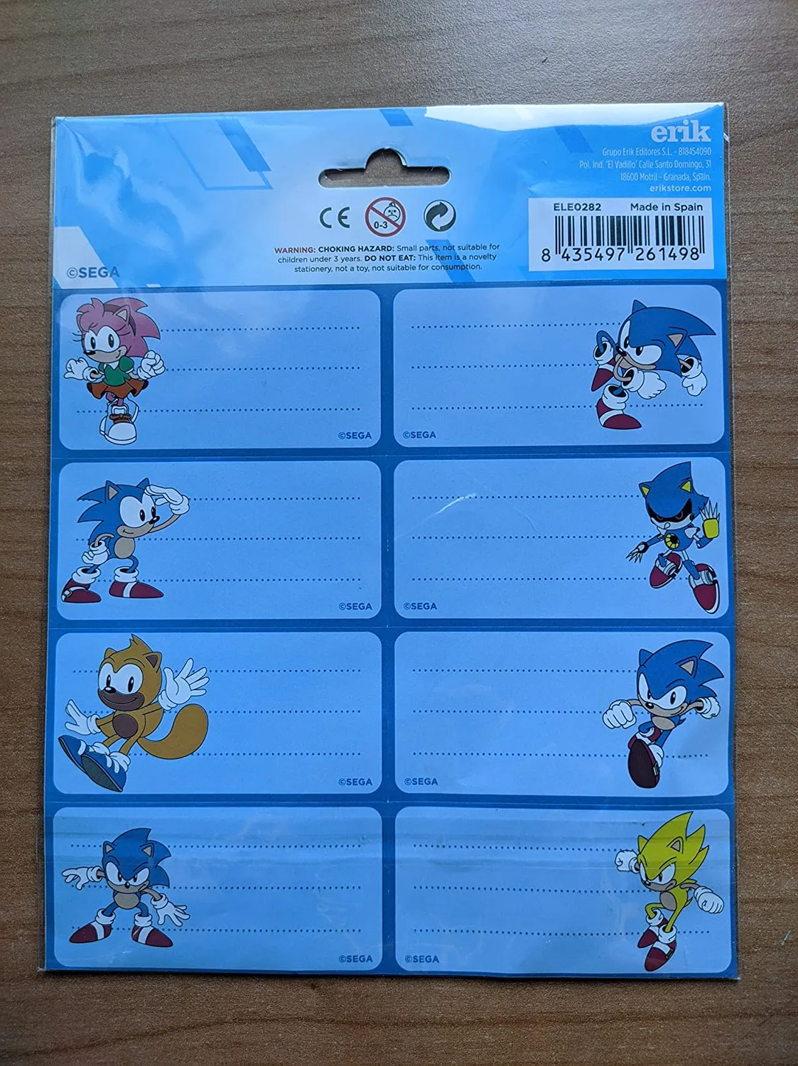Erik Sonic The Hedgehog Sticker selbstklebend