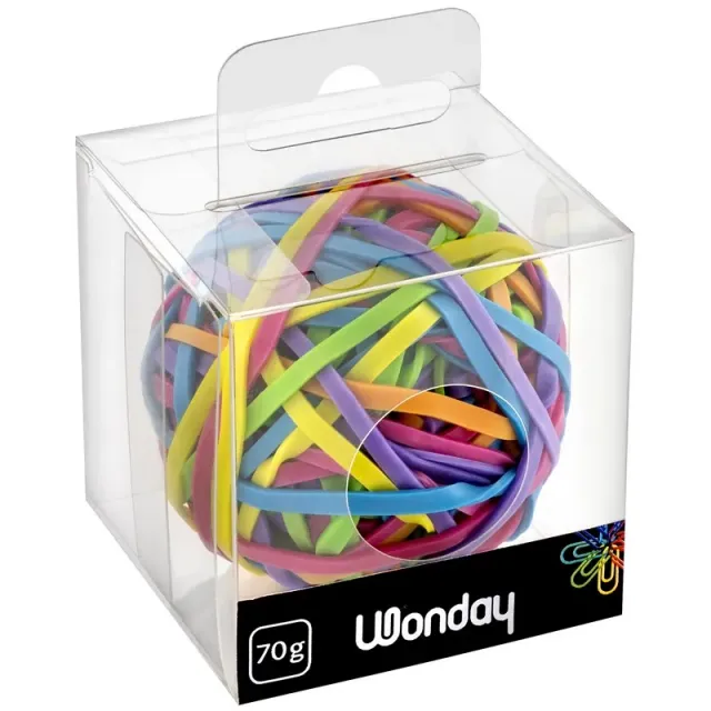 WONDAY Gummibänder Ball 70 g Neon