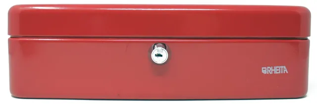 RHEITA Geldkassette Metall rot 300 x 240 x 90 mm