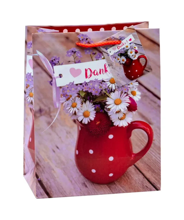 TSI Geschenktüten Danke Mittel 23x18x10 cm 3er Pack