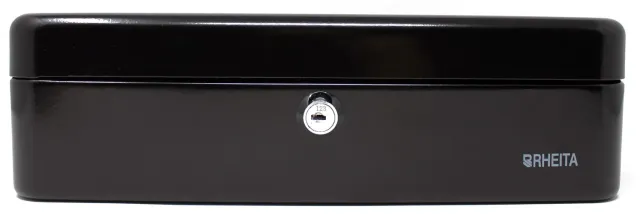 RHEITA Geldkassette Metall schwarz mit Einsatz 300x240x90 mm