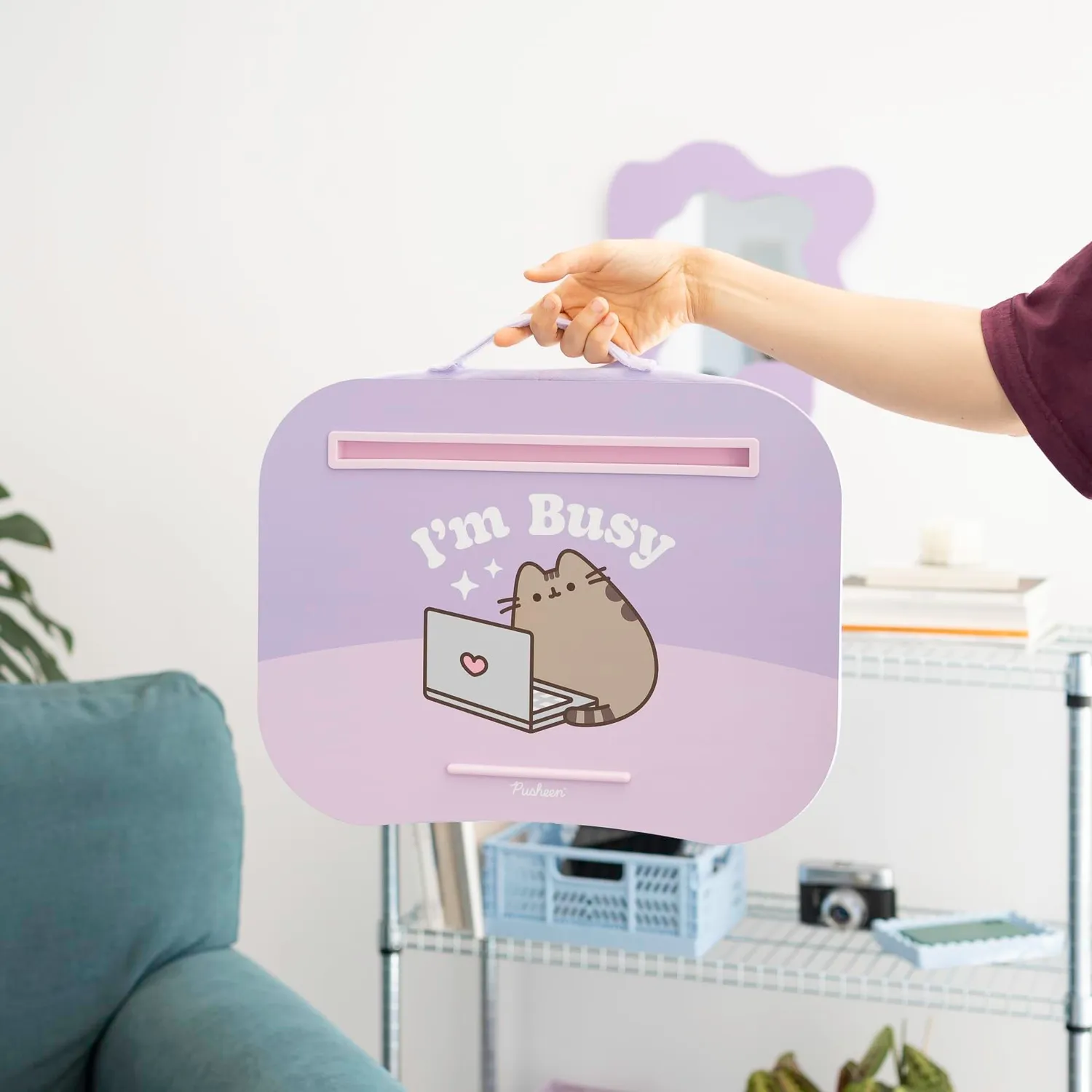 Erik Pusheen Laptopkissen 34 x 44 cm rosa ergonomisch