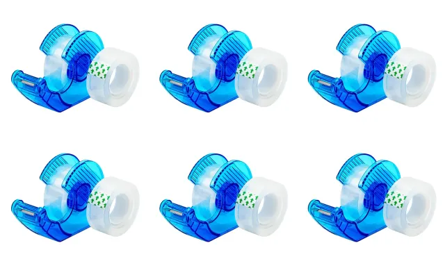 TSI Klebebandabroller blau 6er Pack 43198-A