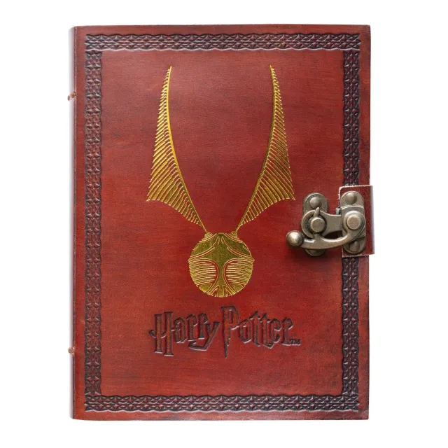 Erik Harry Potter Schnatz Notizbuch Echtleder blanko 180 Seiten