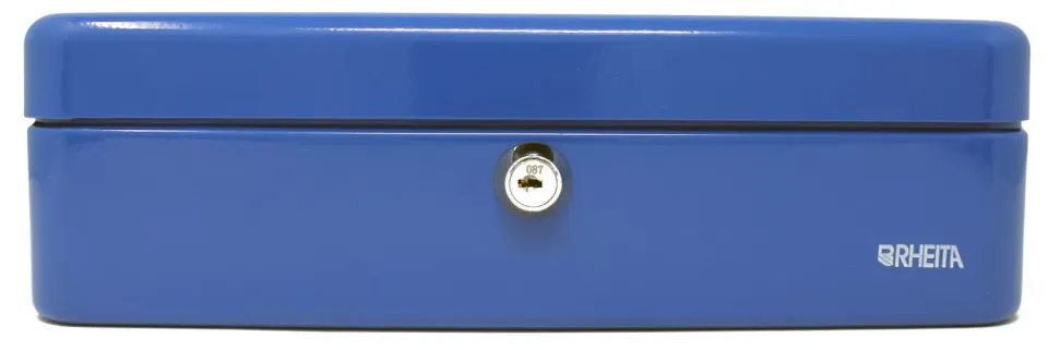 RHEITA Geldkassette Metall blau 300x240 mm mit Einsatz