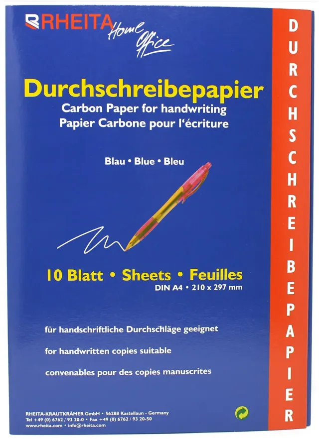 Rheita Durchschreibepapier A4 blau