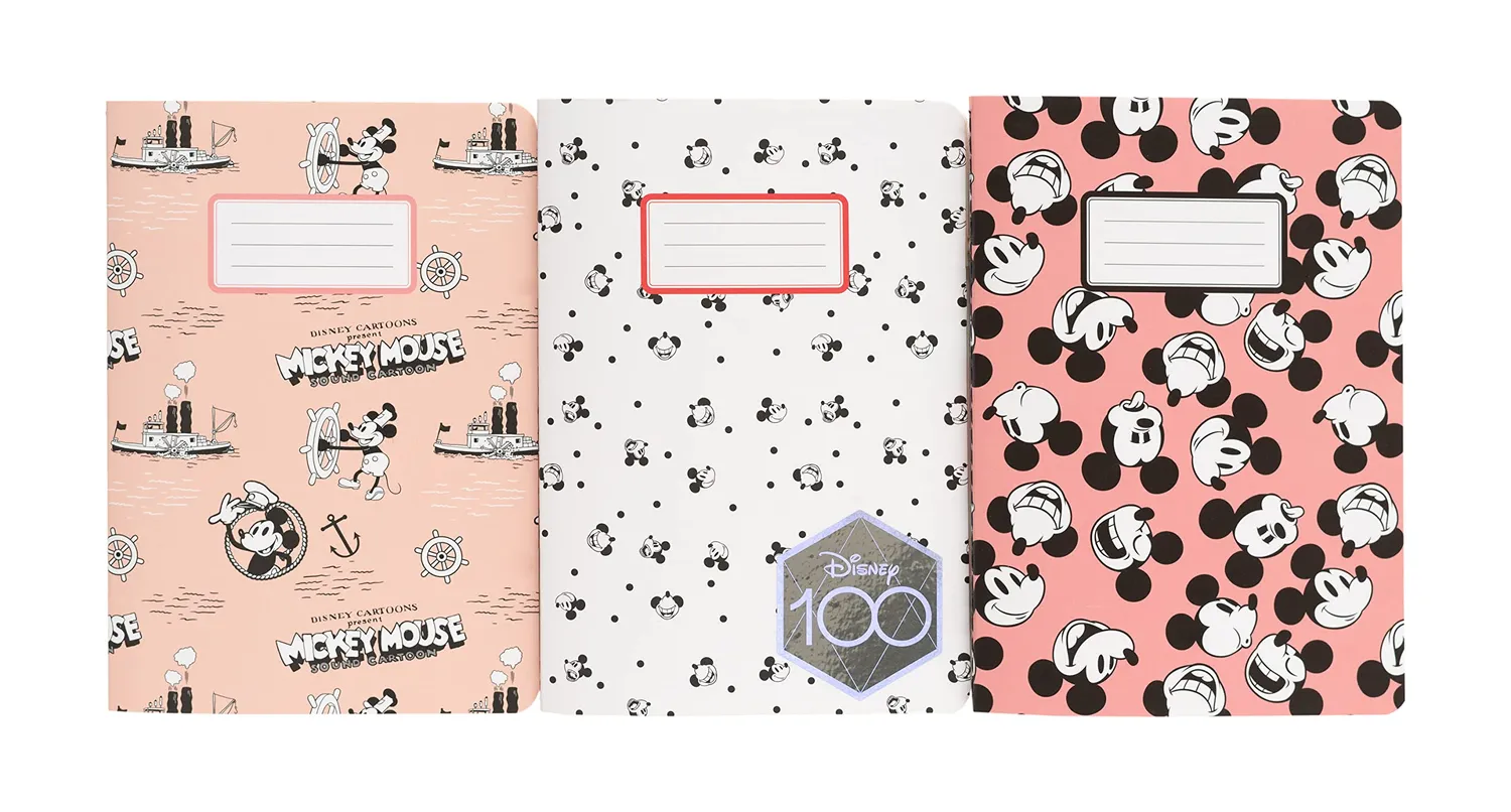 Erik Disney Mickey Mouse Notizbuch A6 3er-Pack gepunktet