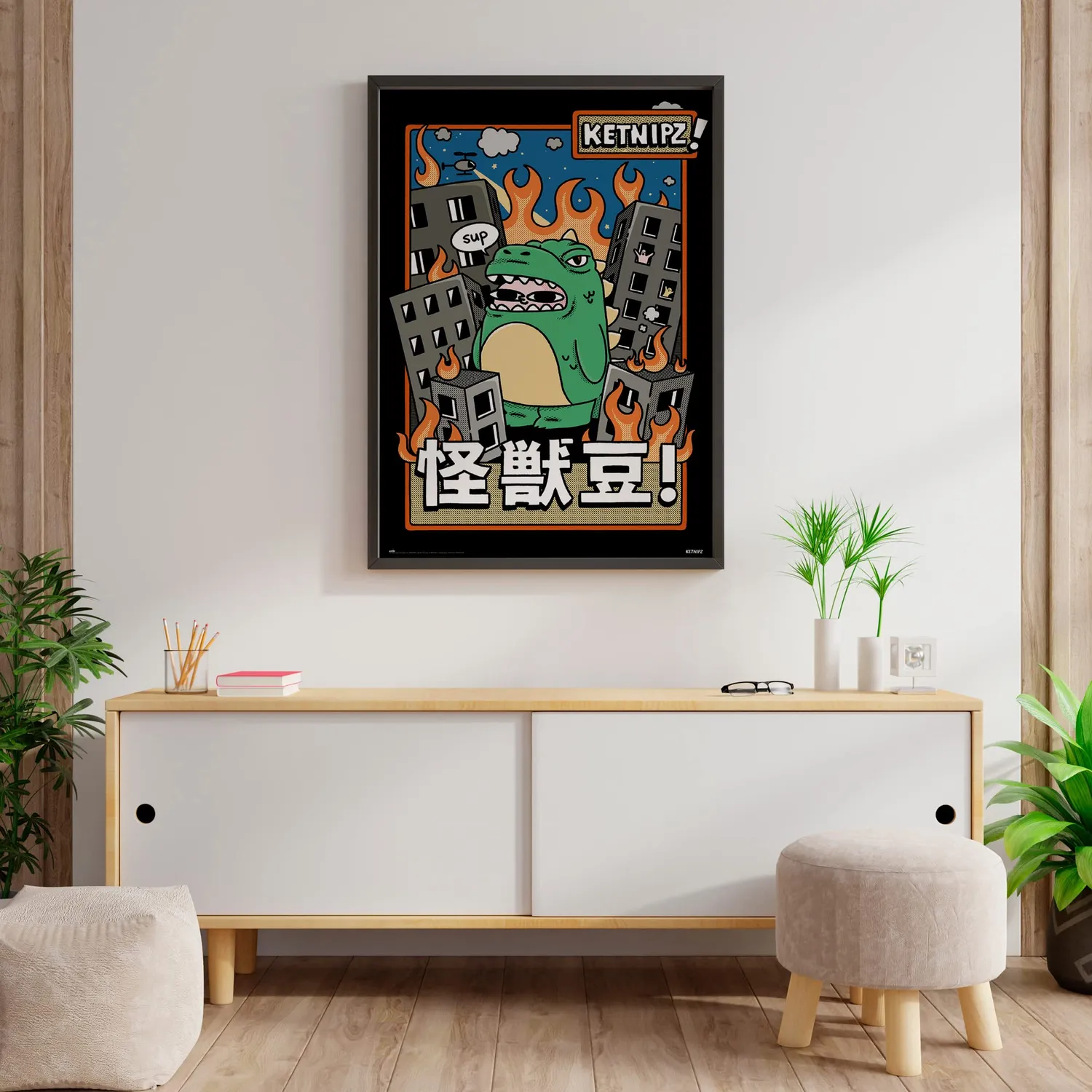 Erik Ketnipz Beanzilla Poster 61x91,5 cm Kunstdruck