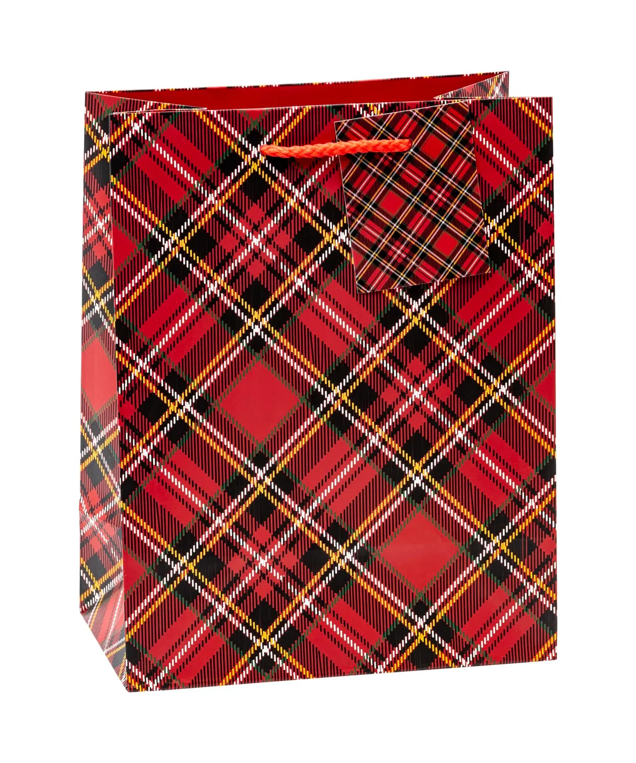 TSI TARTAN Geschenktüten 12er-Pack matt und reißfest