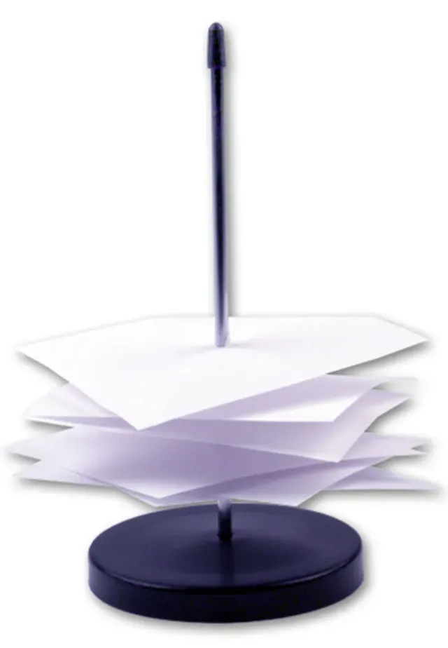 RHEITA Zettelspieß aus Metall, schwarz, 13,7 cm hoch