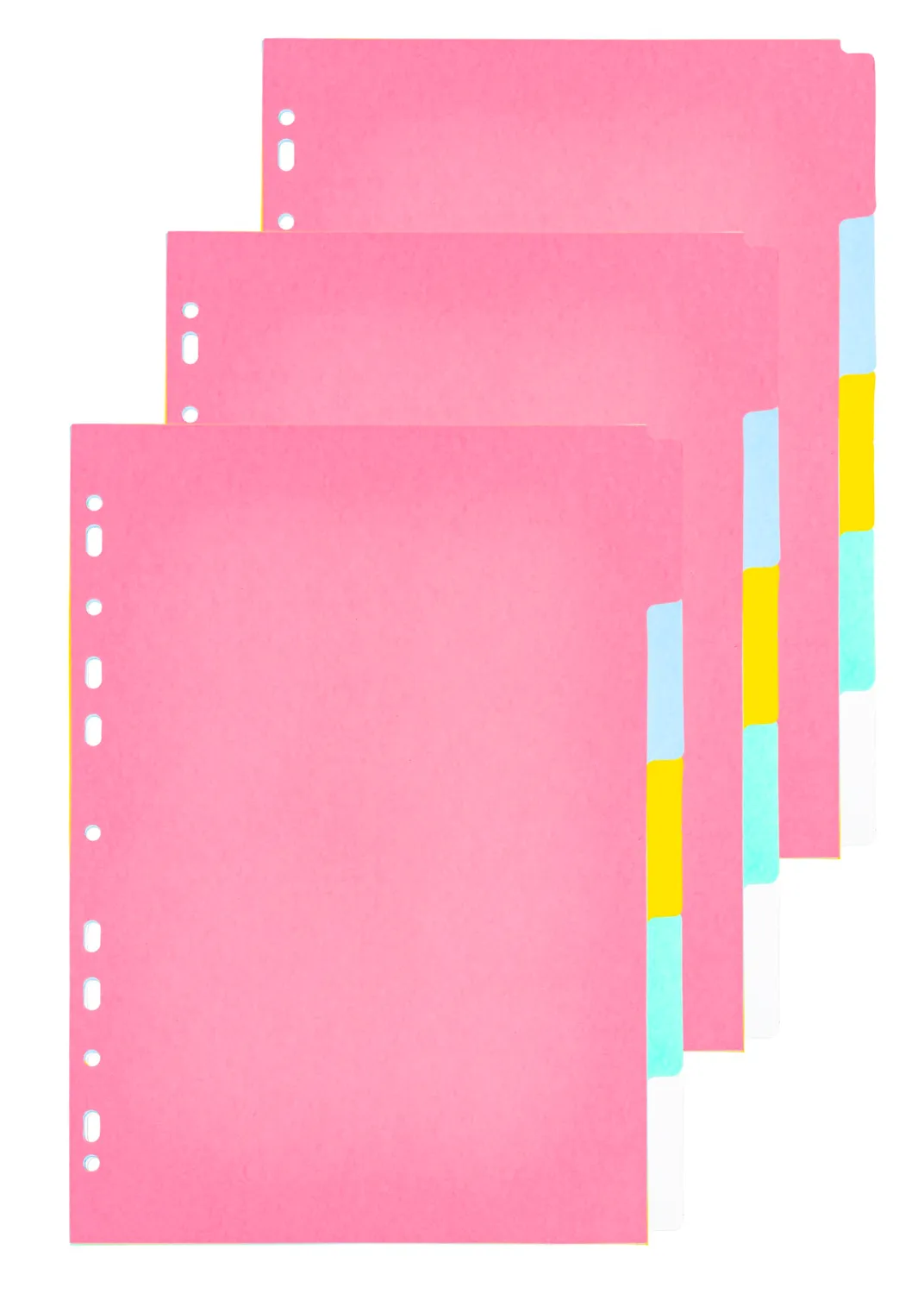 TSI K3T Register 5tlg Trennblätter 3er Pack A4 pastell