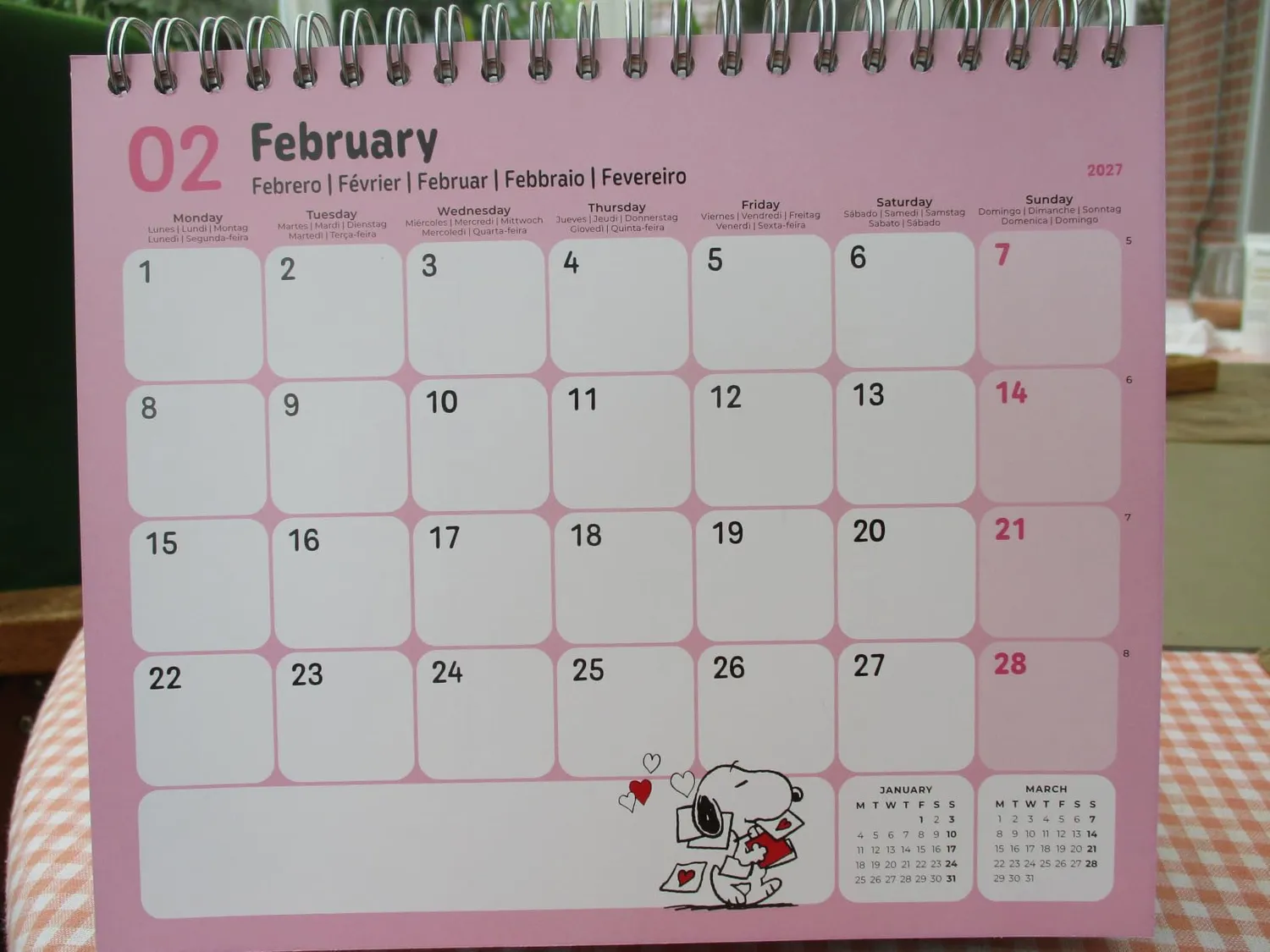 Erik Peanuts Snoopy Kalender 2027