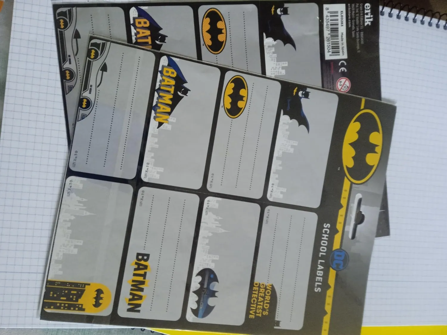 Erik Batman Sticker Aufkleber 16 Stück selbstklebend