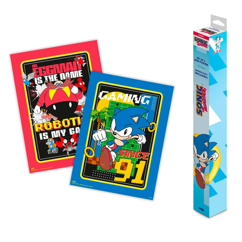 Erik Sonic Poster 2er-Set 38x52 cm Kunstdruck