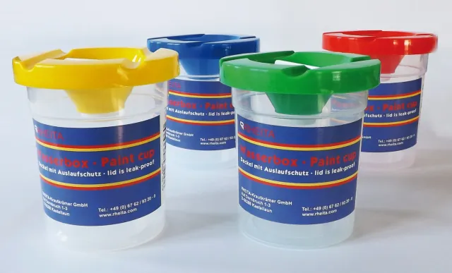 RHEITA Pinselbecher Kunststoff 250 ml sortiert Auslaufschutz