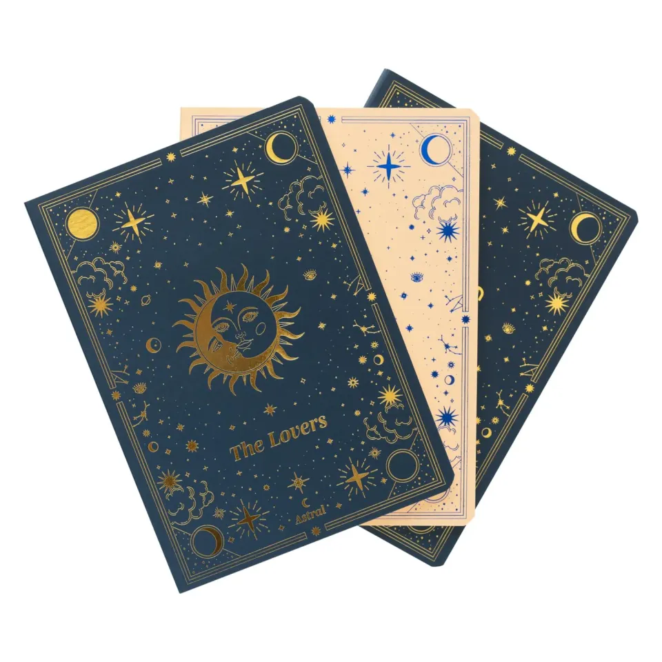 Erik Astral Notizbücher A6 3er Pack liniert dotted blanko