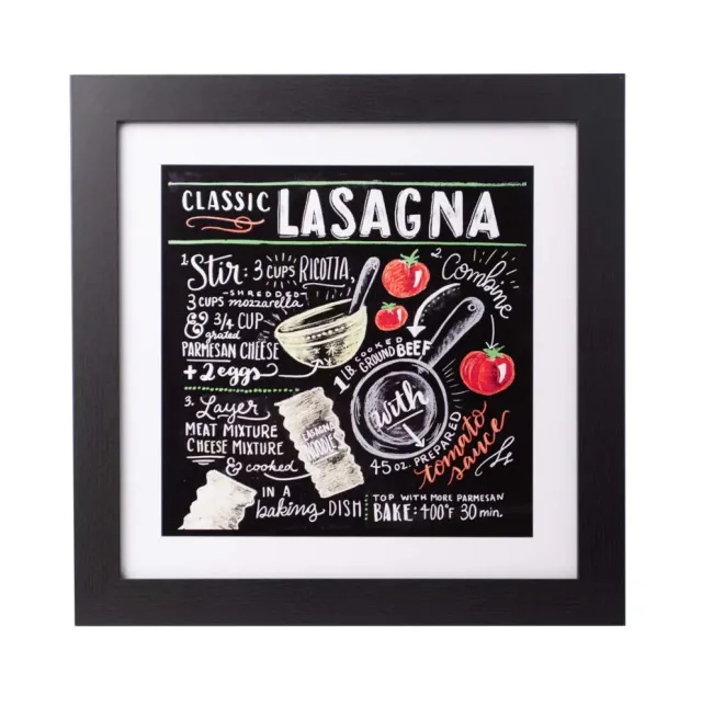Erik Lily & Val Classic Lasagna Bild 30x30 cm Holzrahmen