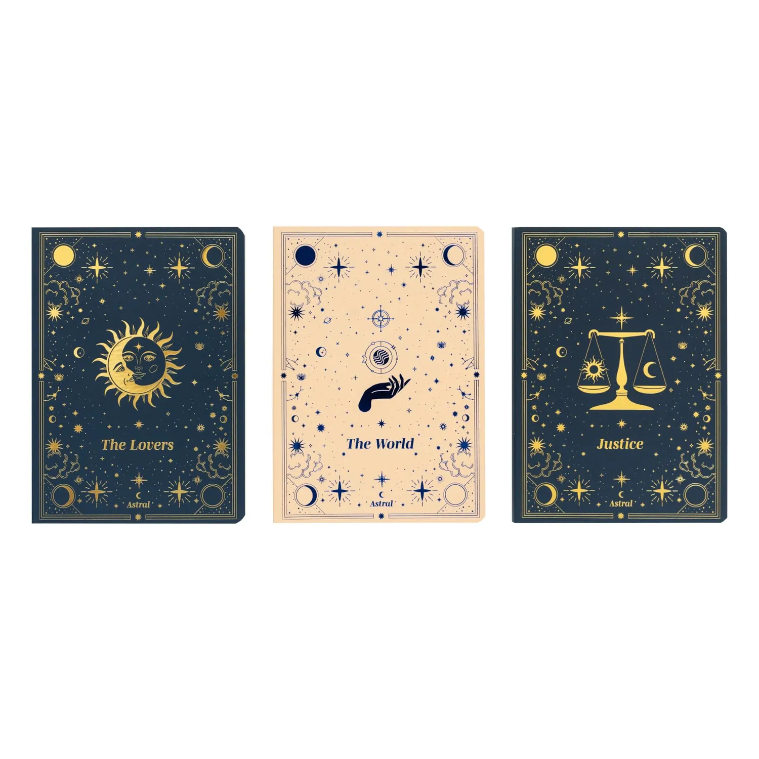 Erik Astral Notizbücher A6 3er Pack liniert dotted blanko