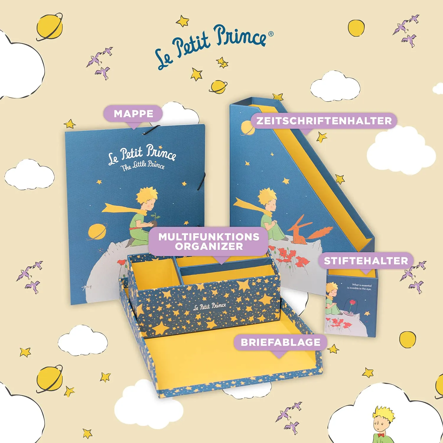 Erik Der Kleine Prinz Schreibtisch-Organizer-Set A4