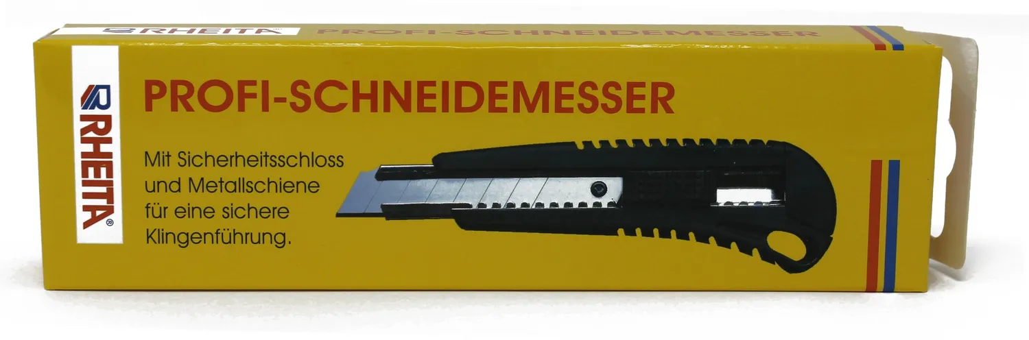 RHEITA Cutter 18 mm mit Metallschiene und Sicherheitsschloss