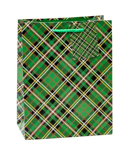 TSI TARTAN Geschenktüten 12er-Pack matt und reißfest