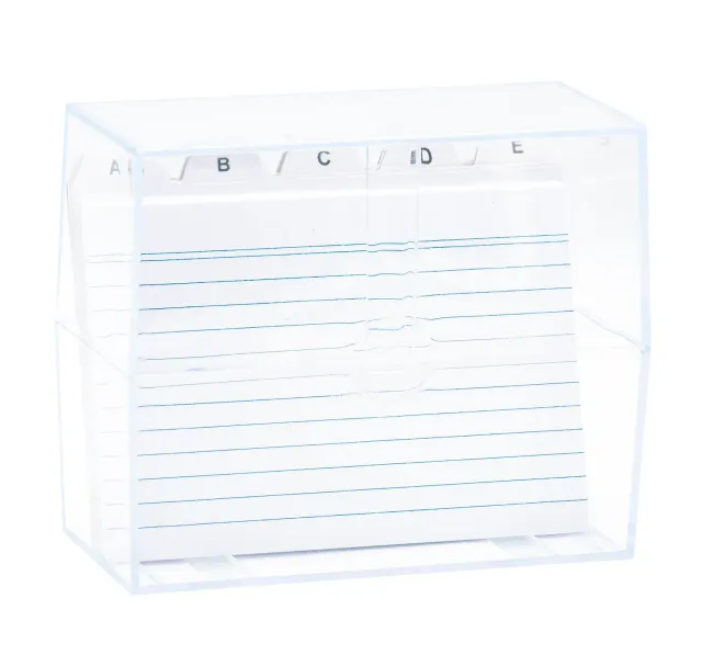 TSI K3T Karteikasten A6 transparent mit Register