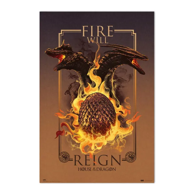 Erik House of the Dragon Fire Will Reign Poster 61x91,5 cm