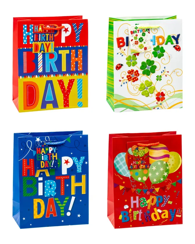 TSI Happy Birthday Geschenktüten 12er Pack