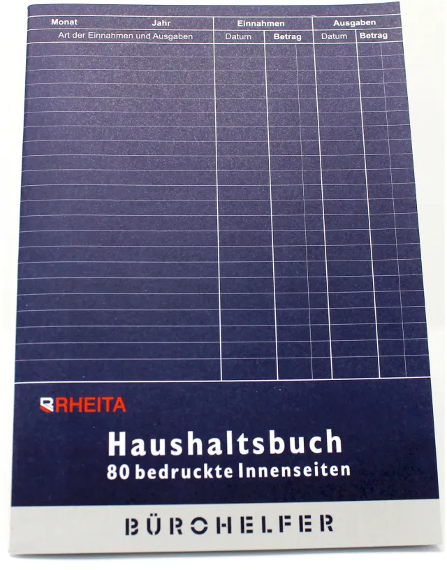 RHEITA Haushaltsbuch A5 40 Doppelseiten mit Kostenaufstellung