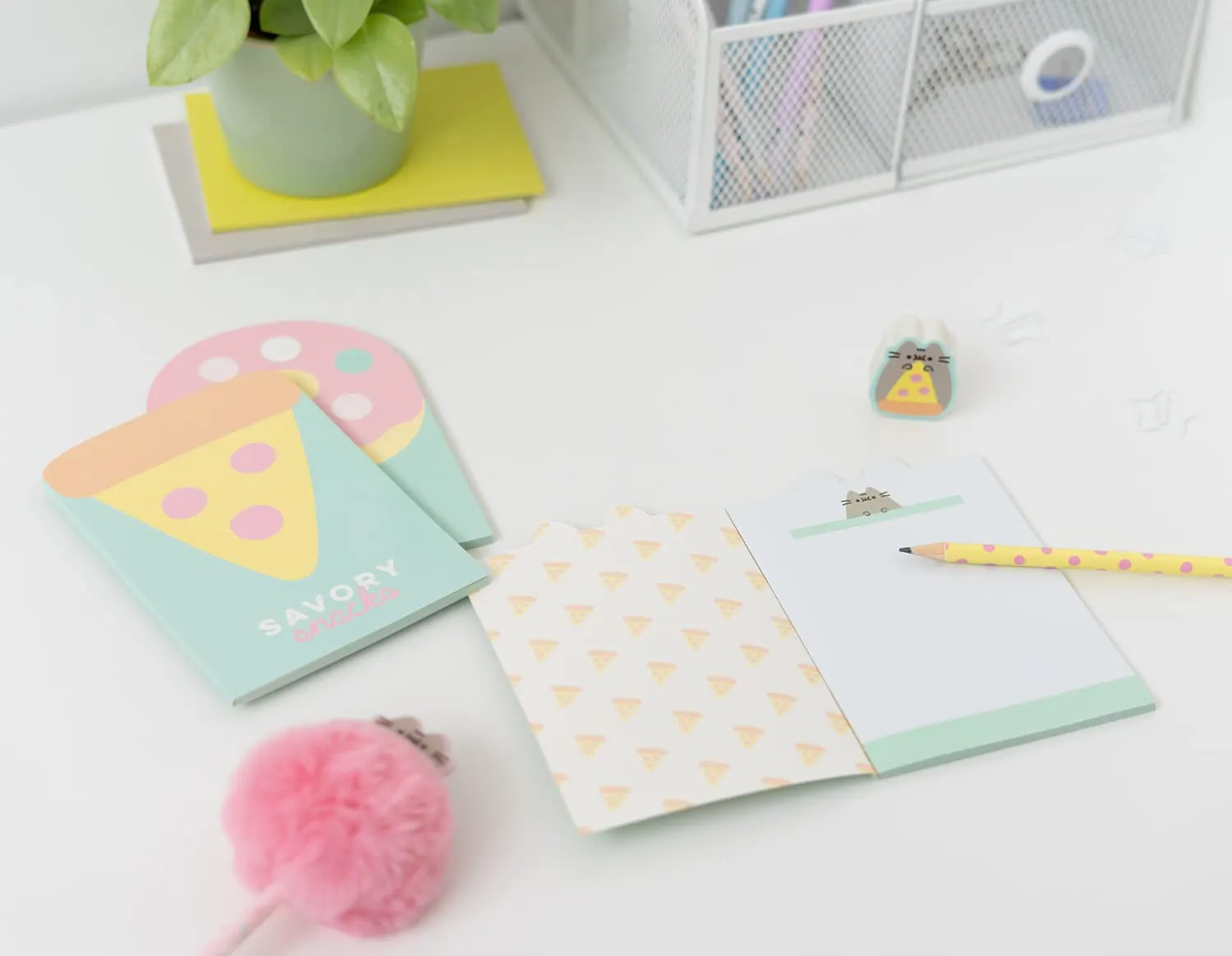 Erik Pusheen SEGE001 Schreibset mit Plüsch-Topper