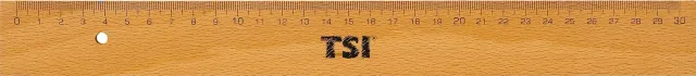 TSI Lineal 46230 Holz 30cm mit Metallkante