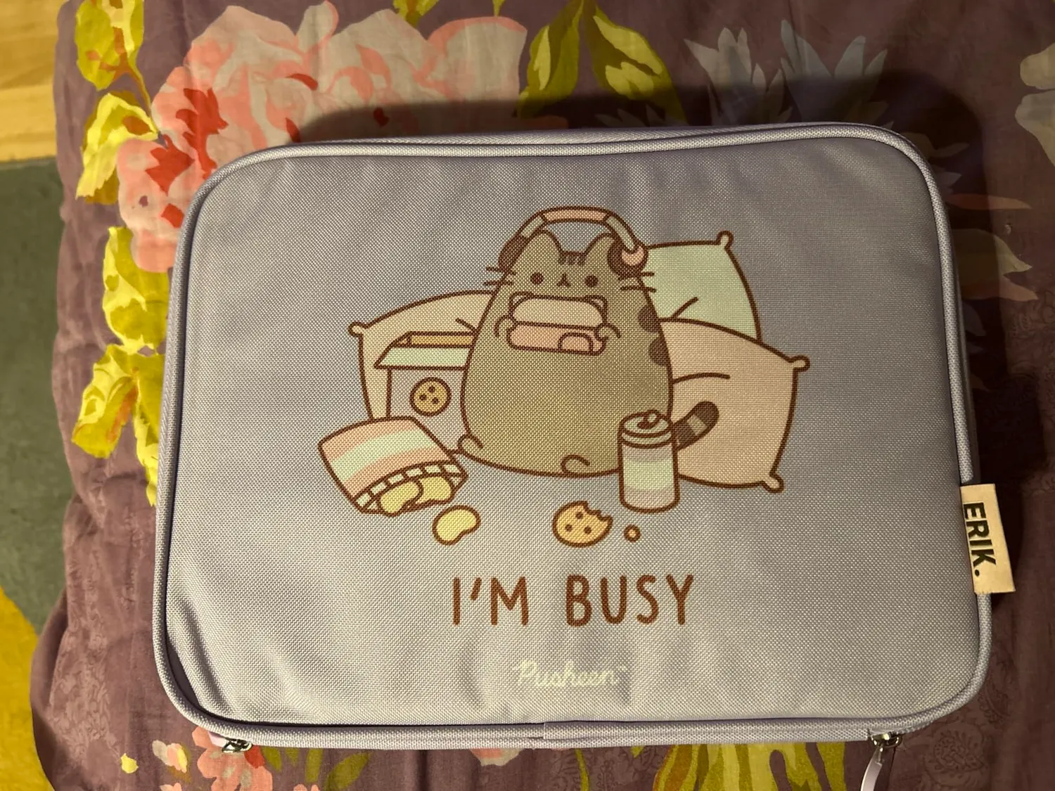Erik Pusheen Cat Tablet-Schutzhülle bis 10 Zoll aus Polyester