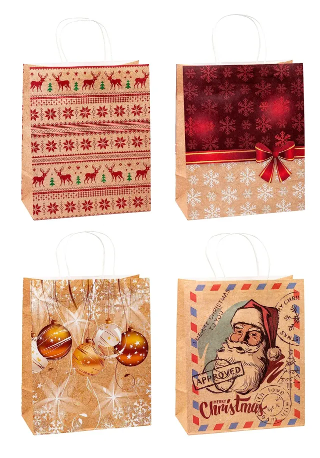 TSI Weihnachten Geschenktüten Kraftpapier