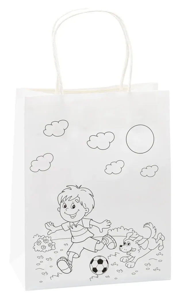 TSI K3T Geschenktüte Kraftpapier Ausmalen 3er Pack