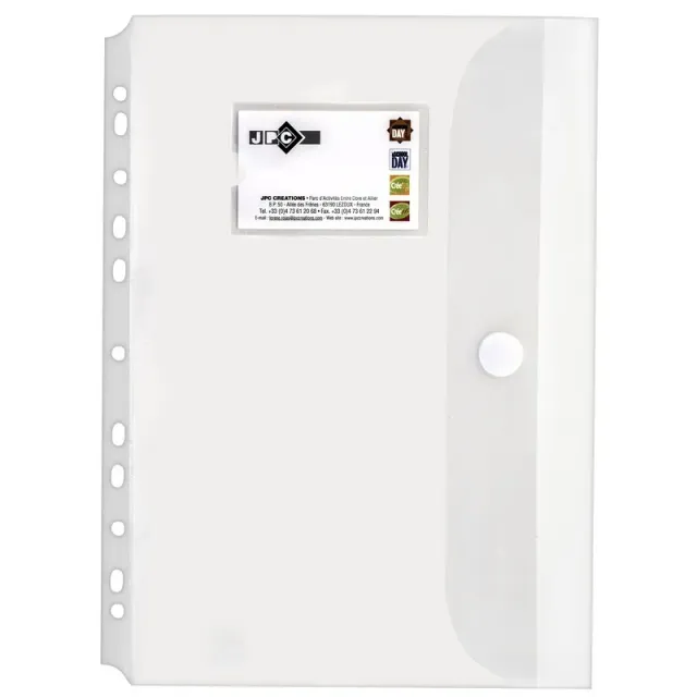 Wonday PP Einstecktasche A4 gelocht mit Klett