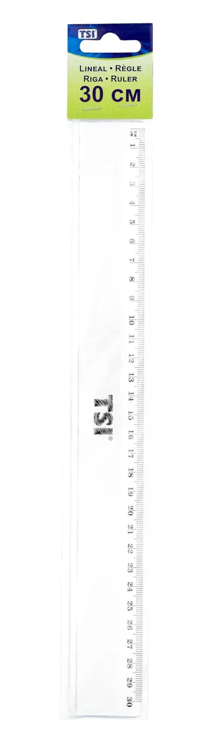 TSI 46030 Lineal transparent mit Tuschkante