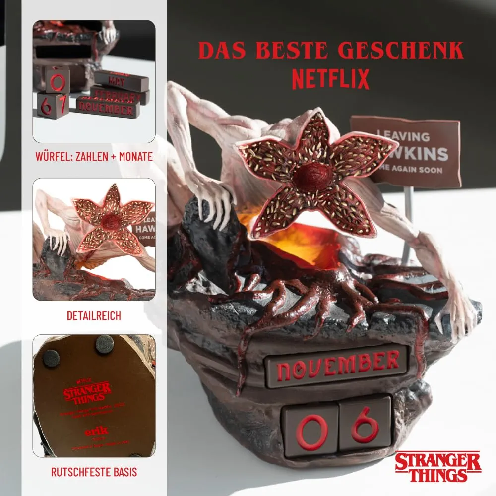 Erik Stranger Things Demogorgon Ewiger Kalender 3D-Figur