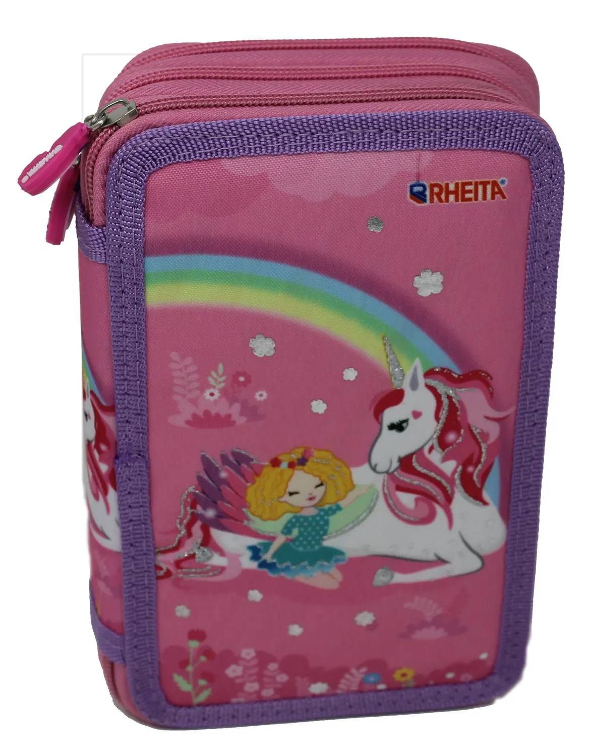 RHEITA Tripledecker Schüleretui 52-tlg. befüllt