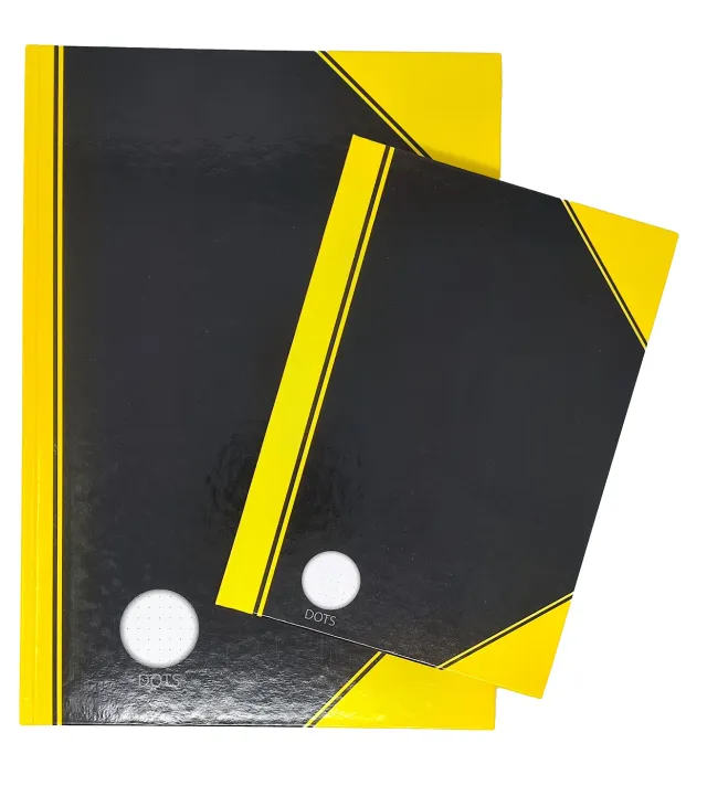 Rheita China-Kladde A4 dots 80 Blatt schwarz gelbe Ecken