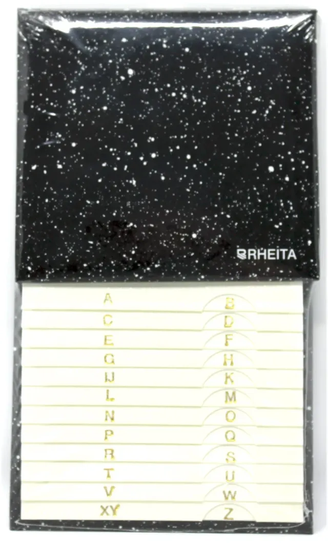 RHEITA Telefonschuppenregister 18x10 cm schwarz Punkte