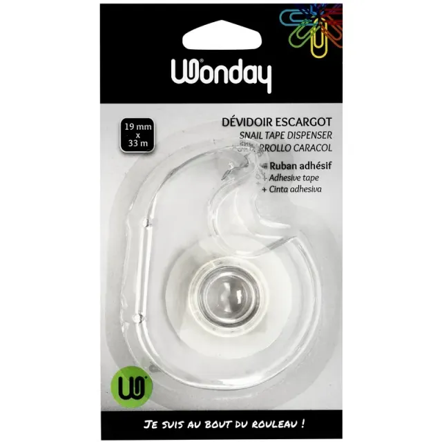WONDAY Reskal Abroller mit Klebeband 19 mm x 33 m