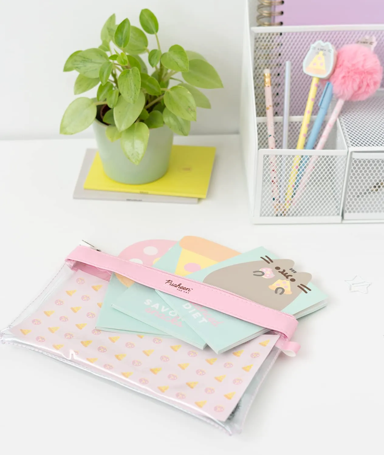 Erik Pusheen SEGE001 Schreibset mit Plüsch-Topper