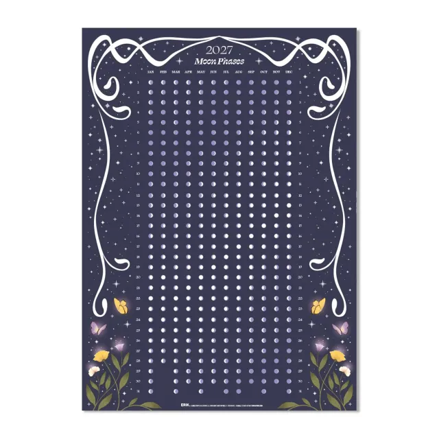 Erik Astral Mondkalender 2027 Wandkalender Poster nachleuchtend