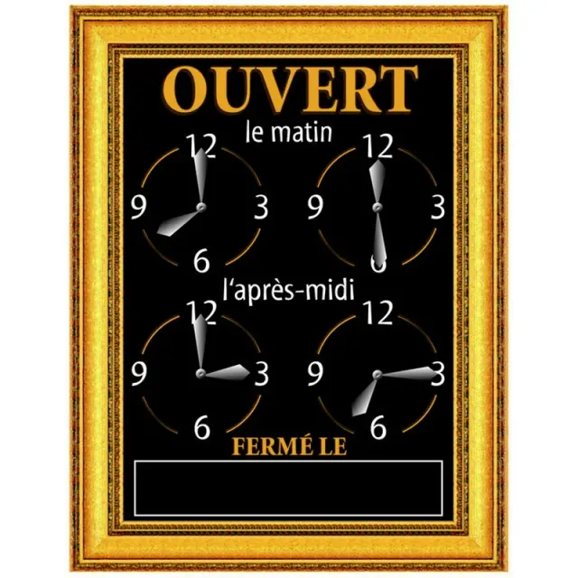 WONDAY Reskal Panneau horaires Schild