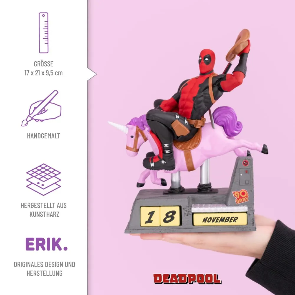 Erik Marvel Deadpool ewiger Kalender 3D Figur