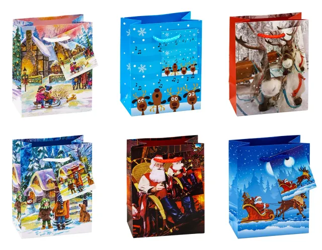 TSI Weihnachten Kinder 82028 Geschenktüten 12er Pack sortiert