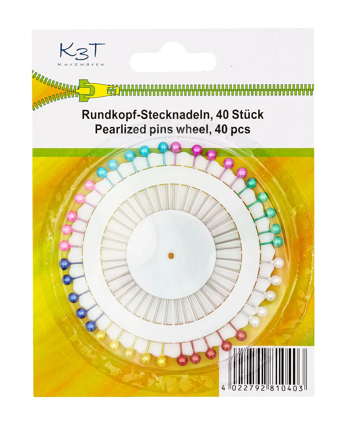 TSI Perlkopfnadeln 38 mm 40 Stück bunt Stecknadeln