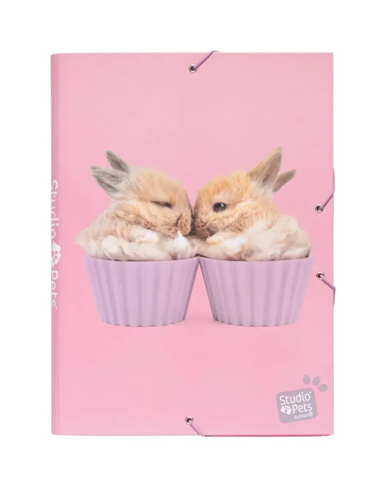 Erik Studio Pets Rabbits Mappe A4 rosa Karton