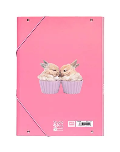 Erik Studio Pets Rabbits Mappe A4 rosa Karton