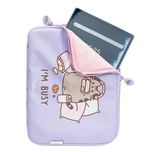 Erik Pusheen Cat Tablet-Schutzhülle bis 10 Zoll aus Polyester